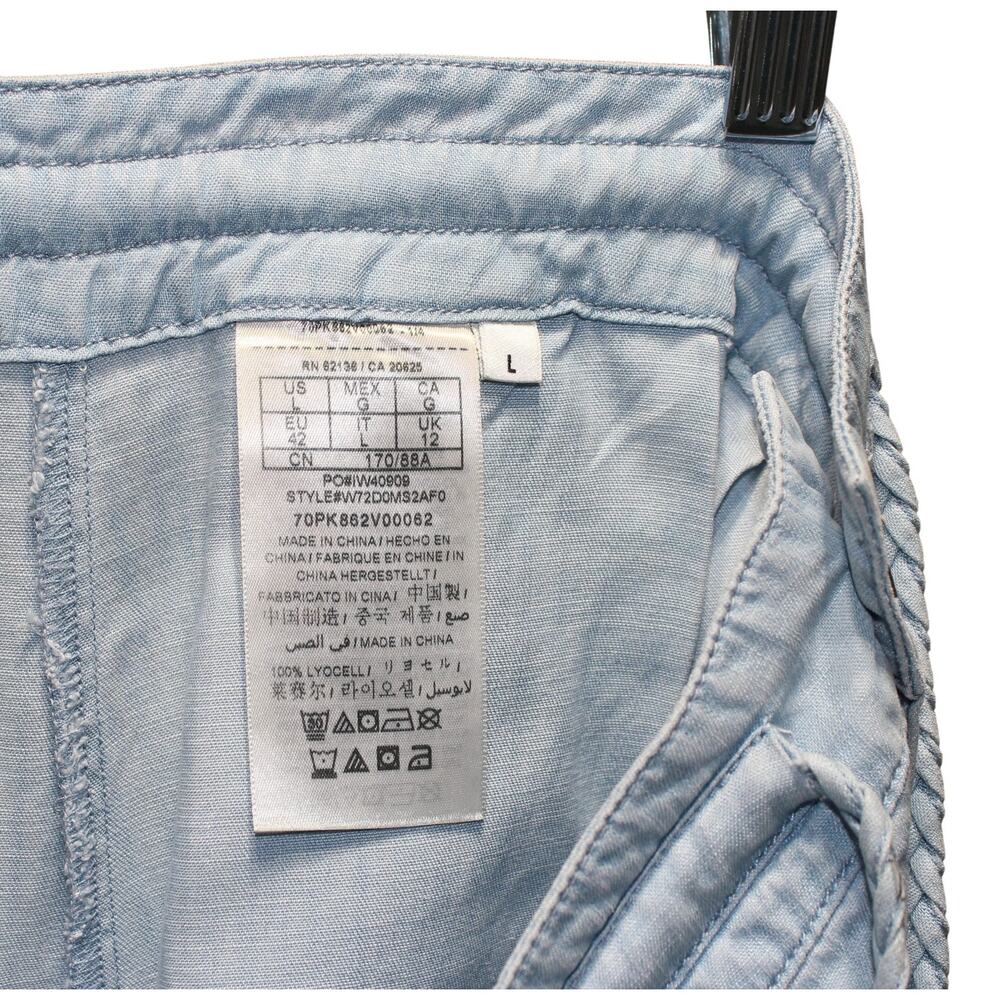 Guess Wide Leg Pant Light Blue Size Large - Picture 7 of 7